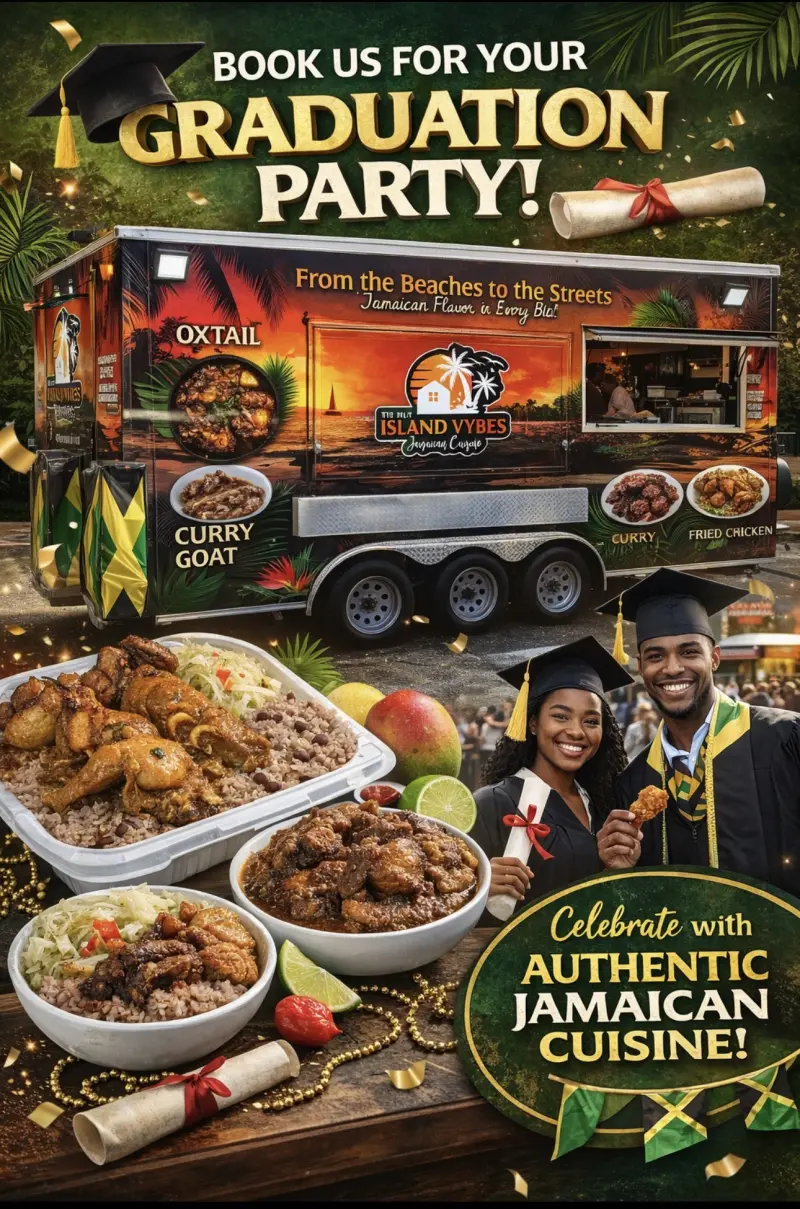 The Hut Island Vybes Jamaican Cuisine food truck