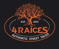 4 Raices Street Tacos Food Truck Logo