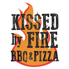 Kissed By Fire BBQ and Pizza Food Truck Logo