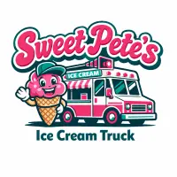 Sweet Pete’s Ice Cream Truck Food Truck Logo