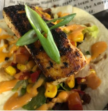 One Huge Blackened Grouper Taco