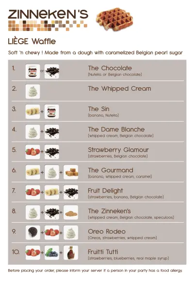 All Topping menu
