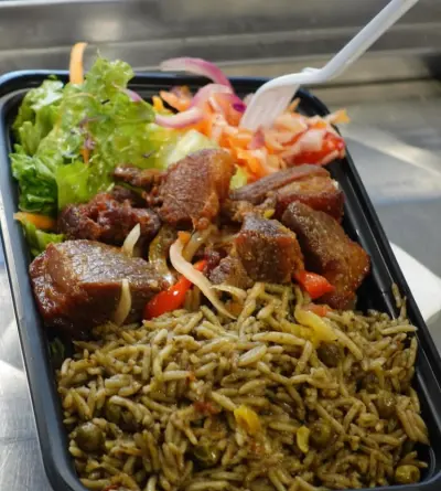 Fried Pork With Black Rice