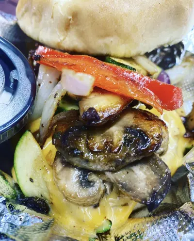Veggie Loaded Turkey Burger