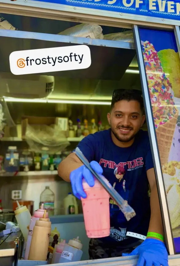 Heath Amer - owner of Frosty Softy