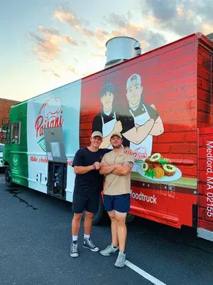 Matthew Minichiello & Ryan Palmer, owner of Paisani Food Truck