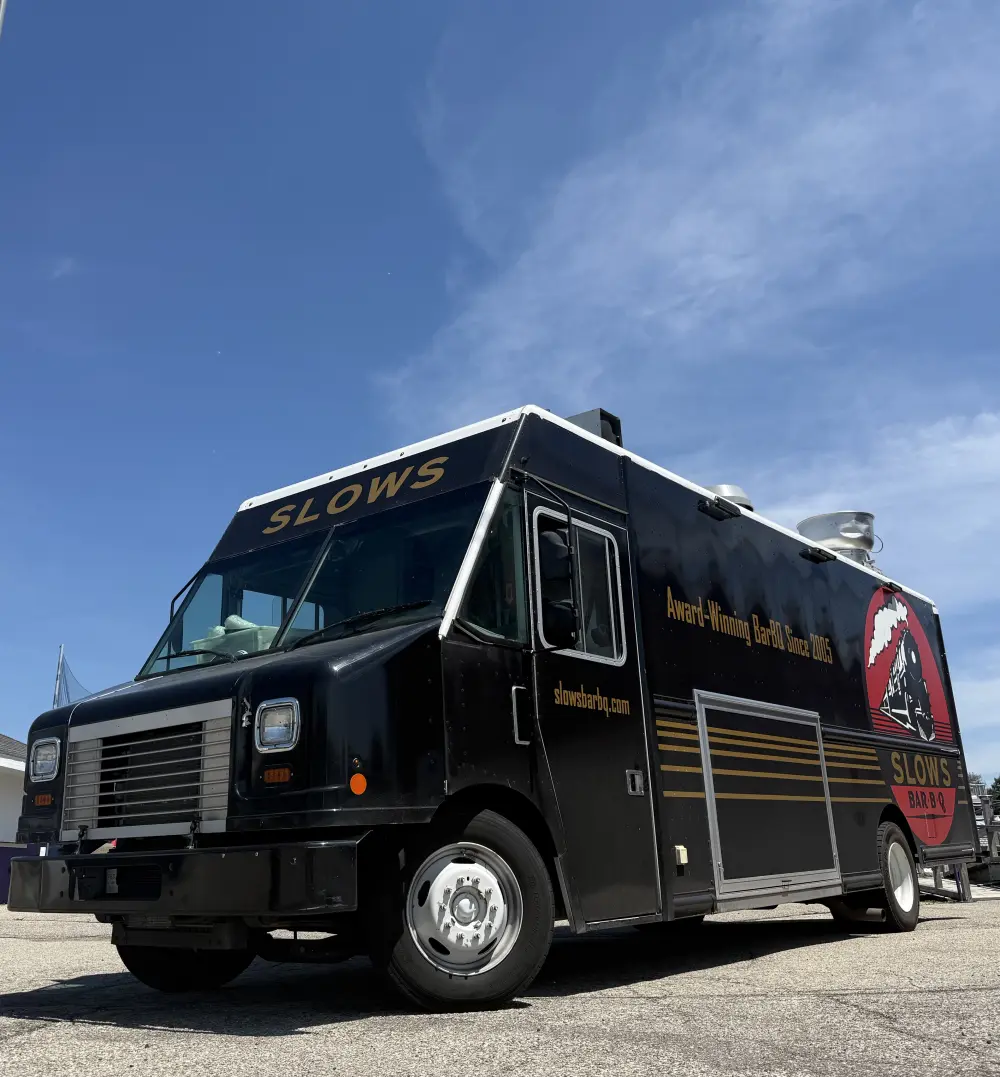 Slows Bar BQ food truck catering in Detroit